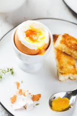 Soft boiled egg for breakfast