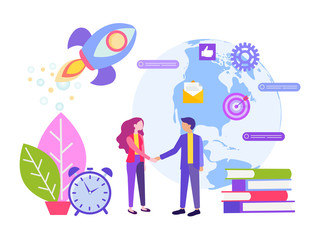 Partnership concept, social networking