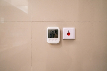 Shopping Mall Automatic Thermometer and Safety Button