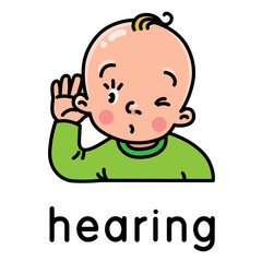 Hearing. Icon of one of five senses