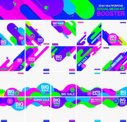 Fototapeta premium Multipurpose social media kit booster