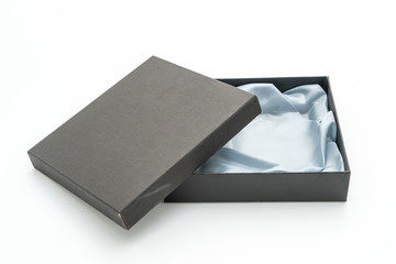black gift box on white background