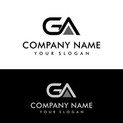 GA initial letters elegant logo, Modern Logo Design