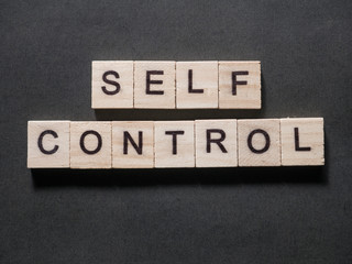 Self Control, Motivational Words Quotes Concept