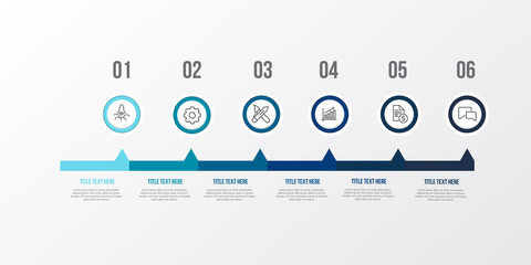 Blue infographic 3d Table vector