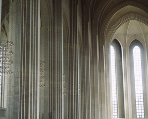 Grundtvig's church in Copenhagen, Denmark.The rare example of expressionist church architecture. Stunning interior designed by Peder Vilhelm Jensen-Klint