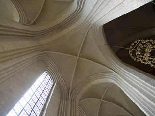 Grundtvig's church in Copenhagen, Denmark.The rare example of expressionist church architecture. Stunning interior designed by Peder Vilhelm Jensen-Klint
