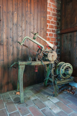 Fototapeta premium Old-fashioned machine hacksaw