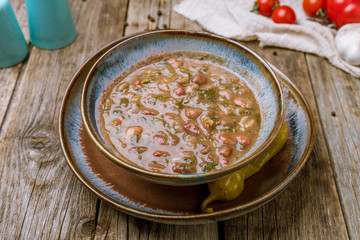 bean lobio in a pot
