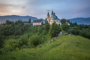 Fototapeta na wymiar Saint Anne's Church in Tunjice, Upper Carniola, Slovenia