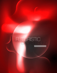 Shiny metallic neon waves vector design