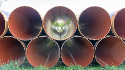 Baustelle und Gaspipelines vom Nordstream 2 Projekt, Norddeutschland