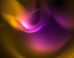Fototapeta premium Shiny neon geometric waves template