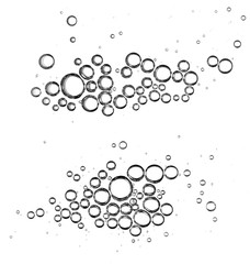 Foam bubble from soap or shampoo washing isolated on white background on top view photo object design