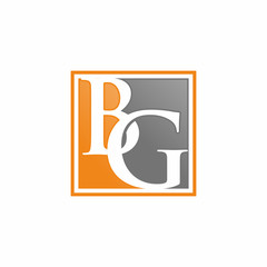 BG  initial logo,  icon vector
