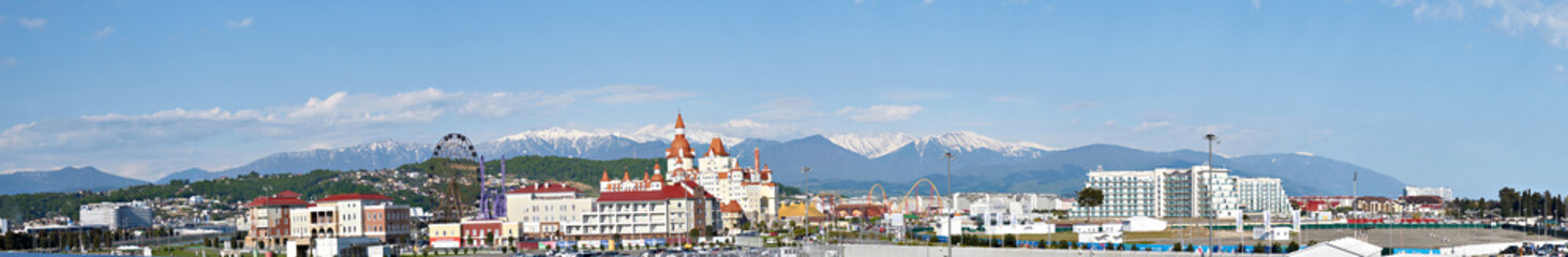 Panorama of hotel in Sochi Park