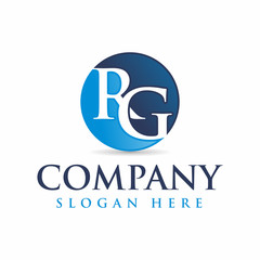 RG initial logo,  icon vector
