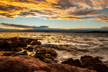 Freycinet National Park - Wineglass Bay Circle Track. Tasmania. Sunset