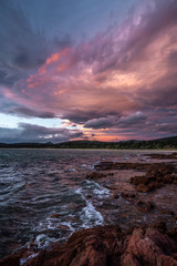 Freycinet National Park - Wineglass Bay Circle Track. Tasmania. Sunset