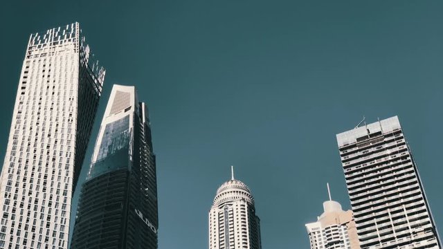 UAE/DUBAI - 20 DEZ 2018 - Set of skyscrapers at Dubai Marina terrace. UAE