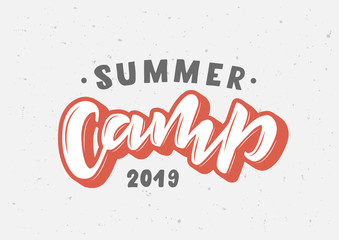Summer camp hand drawn lettering