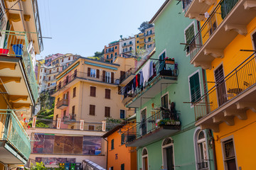 villages of the Cinque Terre, on the Ligurian coast, in Italy