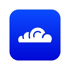 App cloud icon blue vector isolated on white background