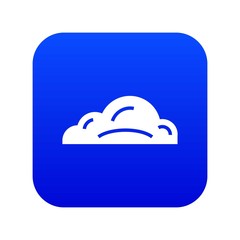 Business cloud icon blue vector isolated on white background