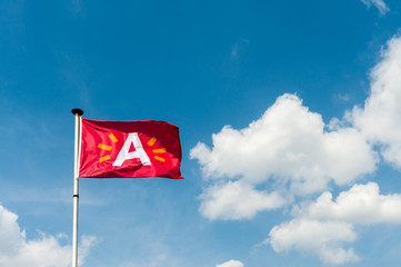 Flag of the city of Antwerpen, Belgium