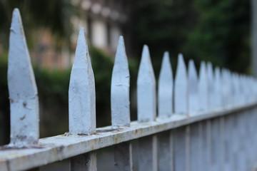 Pointed metal fencing