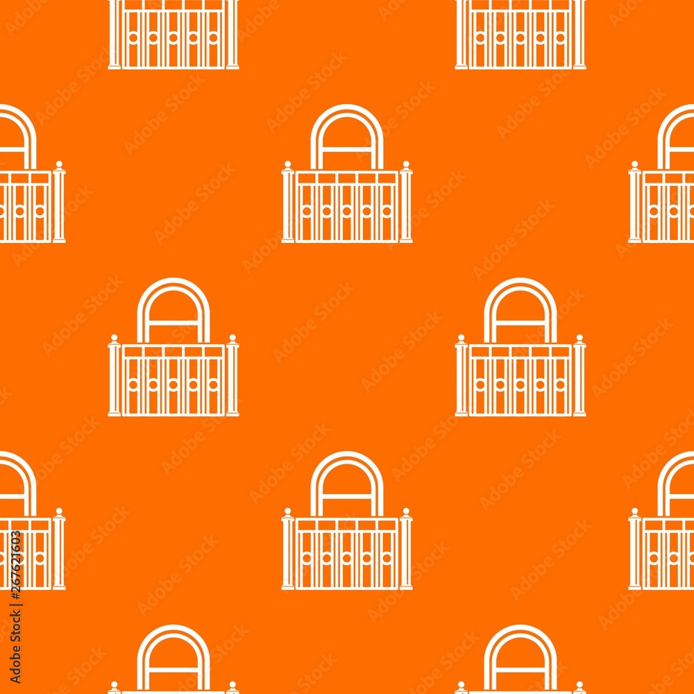 Aufkleber building balcony pattern vector orange for any web design best