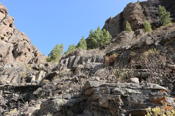 Naklejka premium Die schönen und natürlichen Berge und Täler Gran Canarias. Spanien