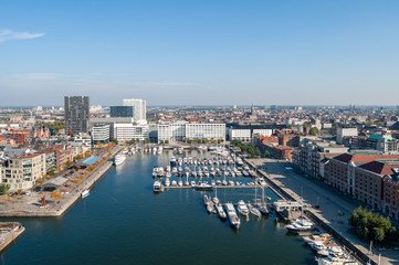 Naklejka premium Cityscape of Antwerp, Belgium