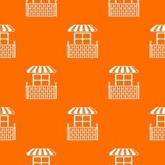 Shop balcony pattern vector orange for any web design best