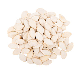 Pumpkin seeds isolated on white background