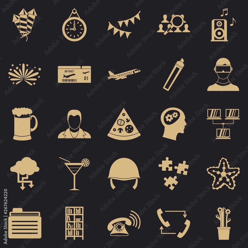Poster joint business icons set. simple set of 25 joint business vector icons for web for any design