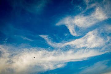 Blue sky background with clouds