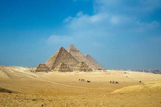 Giza pyramid complex near Cairo, Egypt