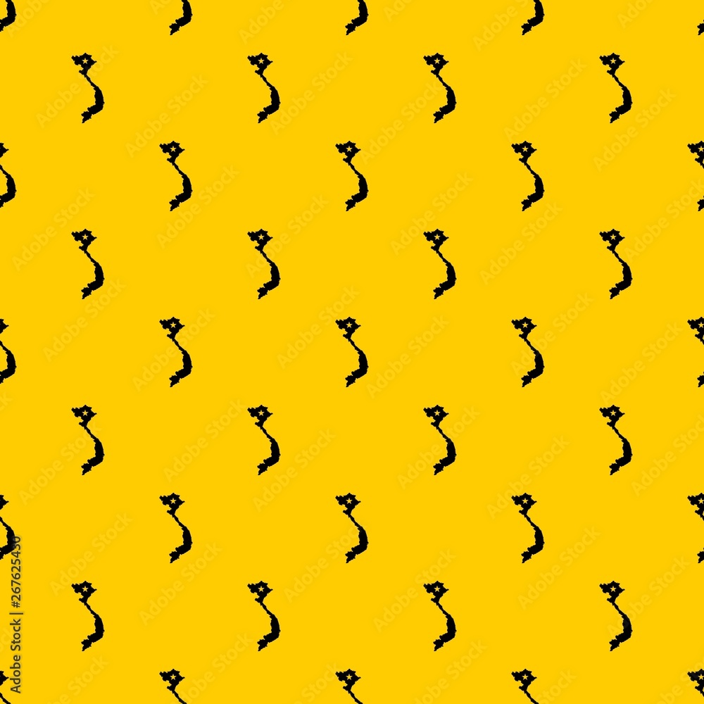 Poster vietnam map pattern seamless vector repeat geometric yellow for any design