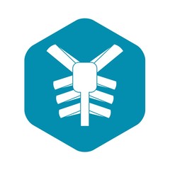 Human thorax icon. Simple illustration of human thorax vector icon for web