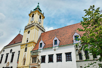Fototapeta na wymiar Bratislava Old Town Square Building