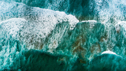 Surf on a remote beach. West Coast, South Island, New Zealand