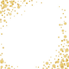 Majestic glitter Gold sparkling confetti on white © tinakris