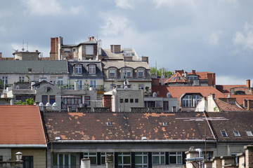 old roofs of Budapest, Hungary