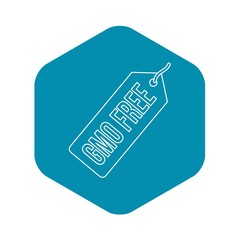Gmo free label icon. Outline illustration of gmo free label vector icon for web