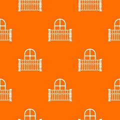 Apartment balcony pattern vector orange for any web design best