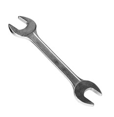 New wrench isolated on white. Construction tool