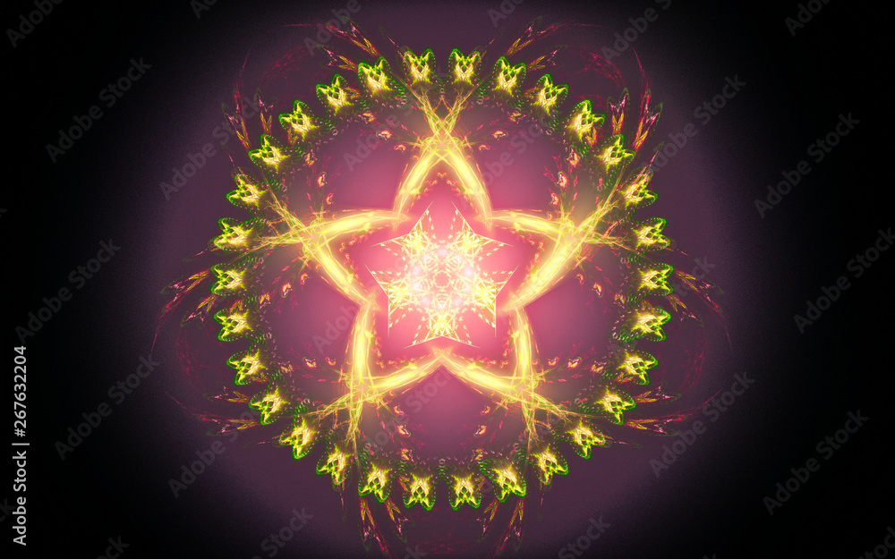 Fototapete digital generated image in the form of abstract geometric shapes of various shades and colors for us