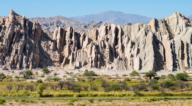 View of Quebrada de Las Flechas against sky