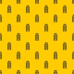 Obraz na płótnie Canvas Dutch houses pattern seamless vector repeat geometric yellow for any design